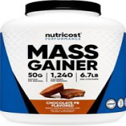 Nutricost Mass Gainer (Chocolate Peanut Butter Flavor, 6.7 LBS) 50 Grams of...