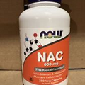 NOW Foods N-acetyl Cysteine NAC Supplement  600mg - 250 Vege Capsules EXP 02/28