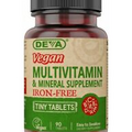 DEVA Vegan Tiny Tablets Multivitamin & Mineral Supplement Iron-Free - 90 Tablets