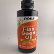 NOW Foods Flax Seed Oil, Certified Organic, 12 fl. oz.