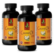 pills for body care - Coconut Oil 3000mg - anti-wrinkle 3 Bottles 180 Capsules