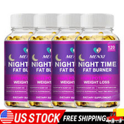 120Pc Night Time Fat Burner Capsules Weight Loss Appetite Suppressant Supplement