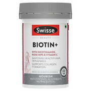 Swisse Beauty Biotin+ With Nicotinamide, Rose Hips & Vitamin C- 30 Tab FREE SHIP