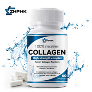 Hydrolyzed Marine Collagen Caps With Hyaluronic Acid + Vitamin C For Skin Health