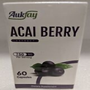 Aukfay Acai Berry Extract 750 mg 60 Capsules EXP 12/25 Blueberry Pomegranate