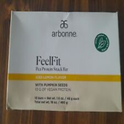 Arbonne FeelFit Pea Protein Snack Bar - Iced Lemon Flavor - 10 Bars