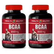 pre workout - BCAA 3000mg  - build muscle naturally 240 Tablets - 2 Bottles