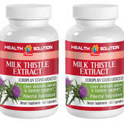 Antioxidant anti aging -MILK THISTLE EXTRACT-milk thistle with tumeric - 2 Bott