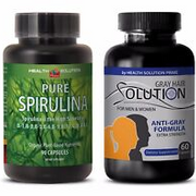 Antioxidant supplement - ANTI GRAY HAIR – SPIRULINA COMBO - nettle leaf
