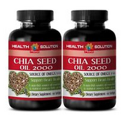fat removal - CHIA SEED OIL 2000 - chia seed skincare - 2 Bottles (120 Softgels)
