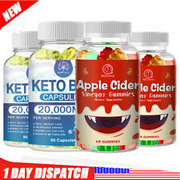Keto Slimming Capsules 20,000mg Apple Cider Vinegar ACV Weight Loss 60 Gummy USA