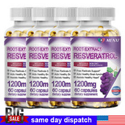 1200mg Resveratrol Capsules - Natural Antioxidant, Anti Aging, Anti Inflammatory