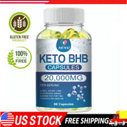 20000MG Keto BHB Weight Loss Capsules Burn Fat and Detox Keto Diets 60 Capsules