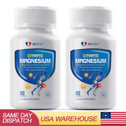 Magnesium Citrate 1000mg - 2 x 60 Capsules For Sleep, Stress Relief Support Bone