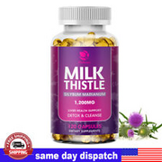 Organic Vitamin Milk Thistle Extract 1200mg Extra Strength Liver Cleanse 120Caps
