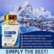 Omega-3 Fish Oil Softgel: Heart, Brain & Joint Health - EPA & DHA - 120 Softgels