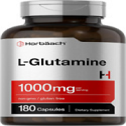 L Glutamine Capsules, 1000mg, 180 Count, Pre/Post Workout, Non-GMO, Gluten-Free