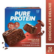 Pure Protein Bar, Chocolate Deluxe, 21g Protein, Gluten Free, 1.76 oz, 12 Ct,new