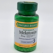 Nature's Bounty Melatonin 3 mg 240 Quick Dissolve Tablets Sleep Aid EXP 4/2025