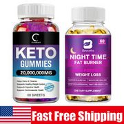 Night Time Fat burner Supplement | Weight Loss Keto Gummies Appetite Suppressant