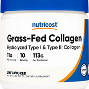 Grass-Fed Collagen Powder 4 Oz (Unflavored) Type I, Type III Collagen - Gluten F