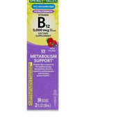 Spring Valley Liquid Vitamin B12 5000mcg Metabolism Supplement Berry 2 fl oz