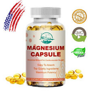 Magnesium Glycinate Capsules 500mg Mineral Supplement Relieves Stress & Anxiety