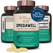 Omegawell Omega 3 Fish Oil - 2000Mg Capsules: Heart, Brain, & Joint Support - 80