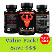 Ultra Testosterone Booster 90 Caplets - Natural Stamina & more Energy Value Pack