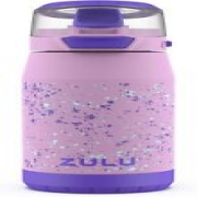 Zulu Kids Flex Water Bottle with Silicone Stainless Steel 12oz, Pink/Purple