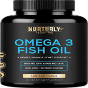 Omega 3 Fish Oil 2000Mg, 800Mg EPA and 600Mg DHA - Enteric Coated and Burpless -