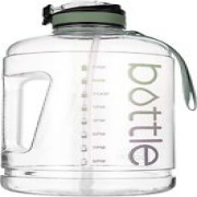 BOTTLE Gallon Water Bottle Motivational with Straw&Big green purple