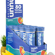 Nuun Sport Electrolyte Tablets for Proactive Hydration, Tropical, 8 Pack 80