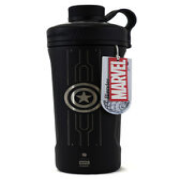 Marvel Blender Bottle Captain America Shield Radian Black Marvel Stainless Steel
