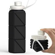 Collapsible Water Bottles, Silicone Foldable Portable Bottle Black