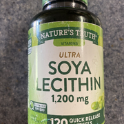 Nature's Truth Ultra Soya Lecithin 120 Quick Release Softgels. Exp. 06/25.sealed