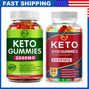 Keto BHB Gummies For Fat Burn  ACV Weight Loss Detox Keto Diet Pills 2000MG 60pc