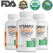 Vitamin D3 5000 IU K2 MK7 90 Mcg, Vitamin D and K Supplement 30 To 120 Capsules