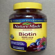 Nature Made Gummies Biotin Mixed Berry Flavors 90 Gummies Exp 01/25