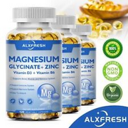 Magnesium Glycinate Supplement 500mg with Zinc,Vitamin D3 B6 High Absorption