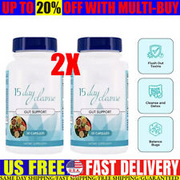 2x Gut and Colon Support 15 Day Cleanse Detox 30 CAPSULES Non-GMO