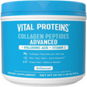 Vital Proteins Collagen Peptides Powder with Hyaluronic Acid and Vitamin C, U...