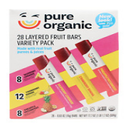 Pure Organic Layered  Bars Variety Pack 28 Count (Pack of 1).