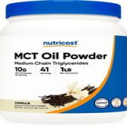 Nutricost Premium MCT Oil Powder (1 LB, Vanilla) - Zero Net Carbs for Ketosis