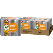 V8 +ENERGY Peach Mango Energy Drink, Made with Real Vegetable and Fruit...