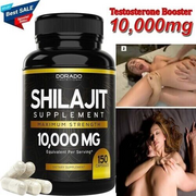 Pure Shilajit 10000mg 150 Caps Asphaltum Naturally Occurring Fulvic Acid Non GMO