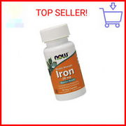 NOW Supplements, Iron 36 mg, Double Strength, Non-Constipating*, Essential Miner