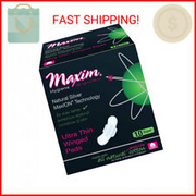 MaxION Ultra Thin Winged Pads, with Organic Cotton Cover Sheet and Leak Control