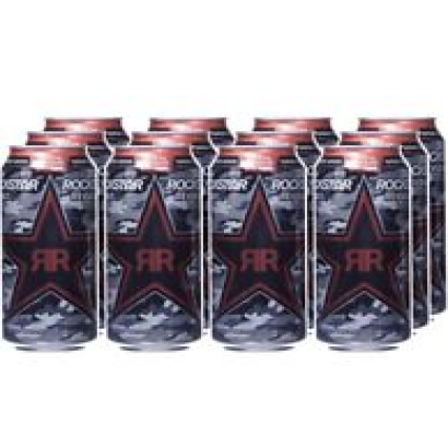 12 Cans Of Rockstar Revolt Black Cherry Energy Drink 16 oz Each