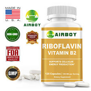 Riboflavin Vitamin B2 -Energy Production, Nervous System Health, Migraine Relief